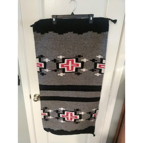 Vintage Southwestern Mexican Rug/Wall Hanging/Saddle Blanket 46" x 21" - Picture 1 of 11